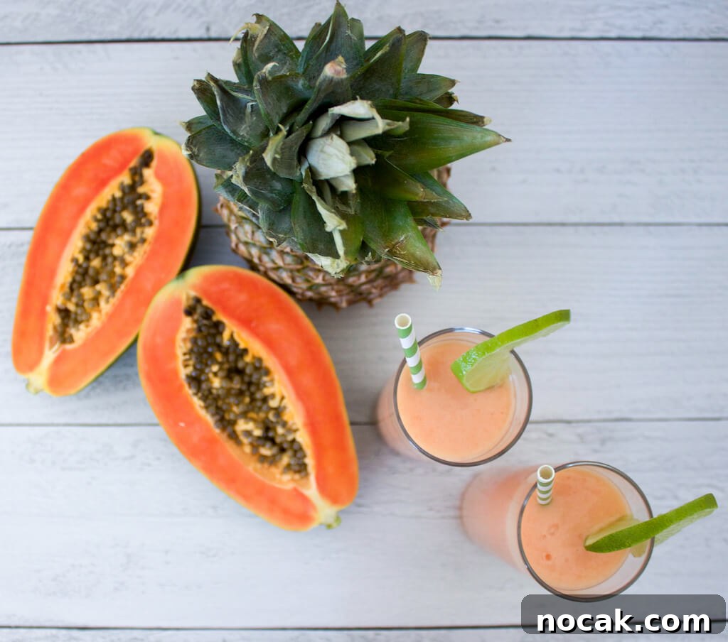 Papaya Piña Colada Papaya Piña Colada