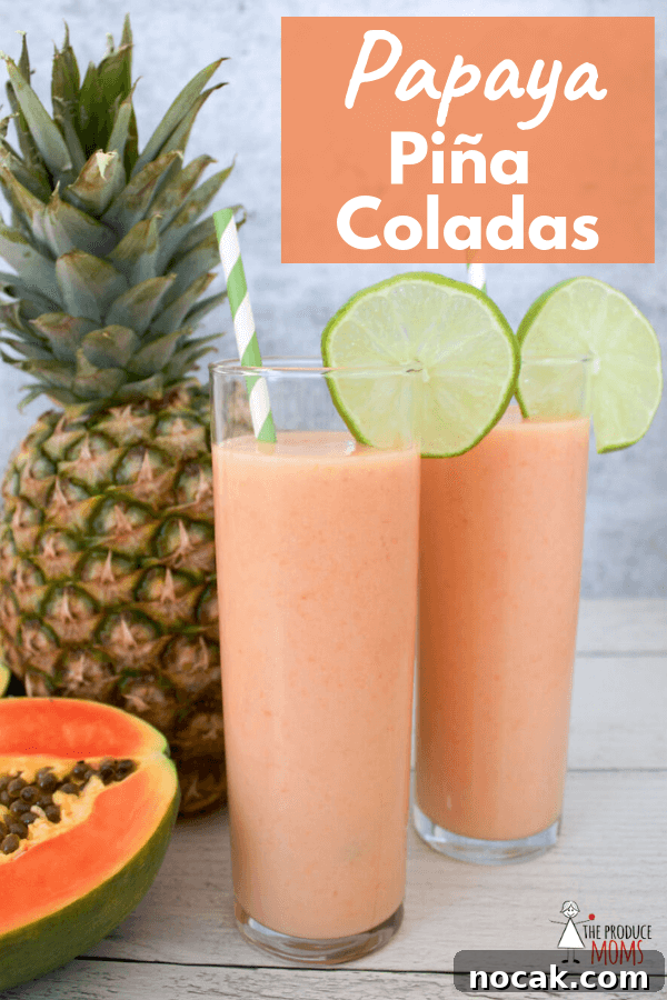 Tropical Papaya and Pineapple Colada Recipe 2 Papaya Piña Coladas