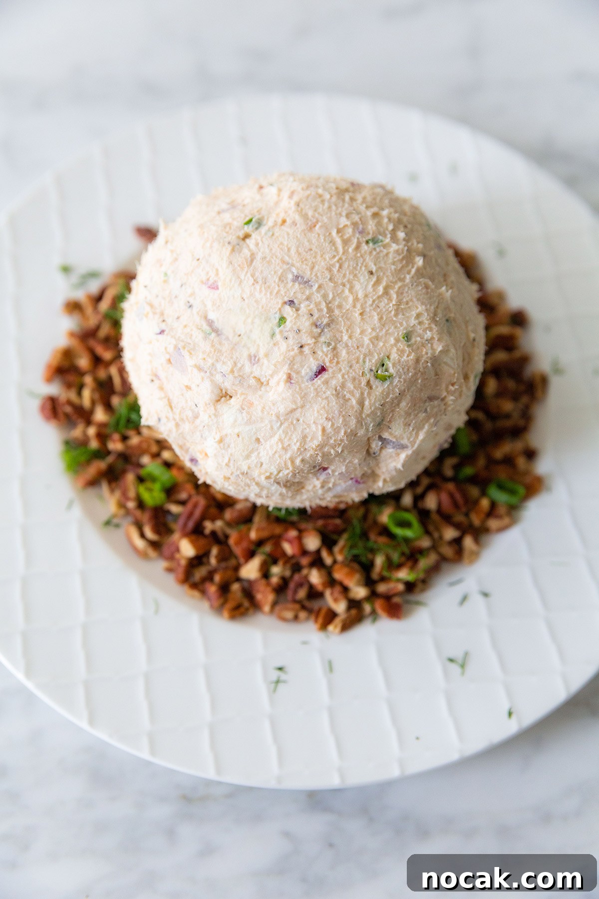 Creamy Smoked Salmon Cheese Ball for Holiday Appetizers 6 Cheese Ball rolled in Nuts