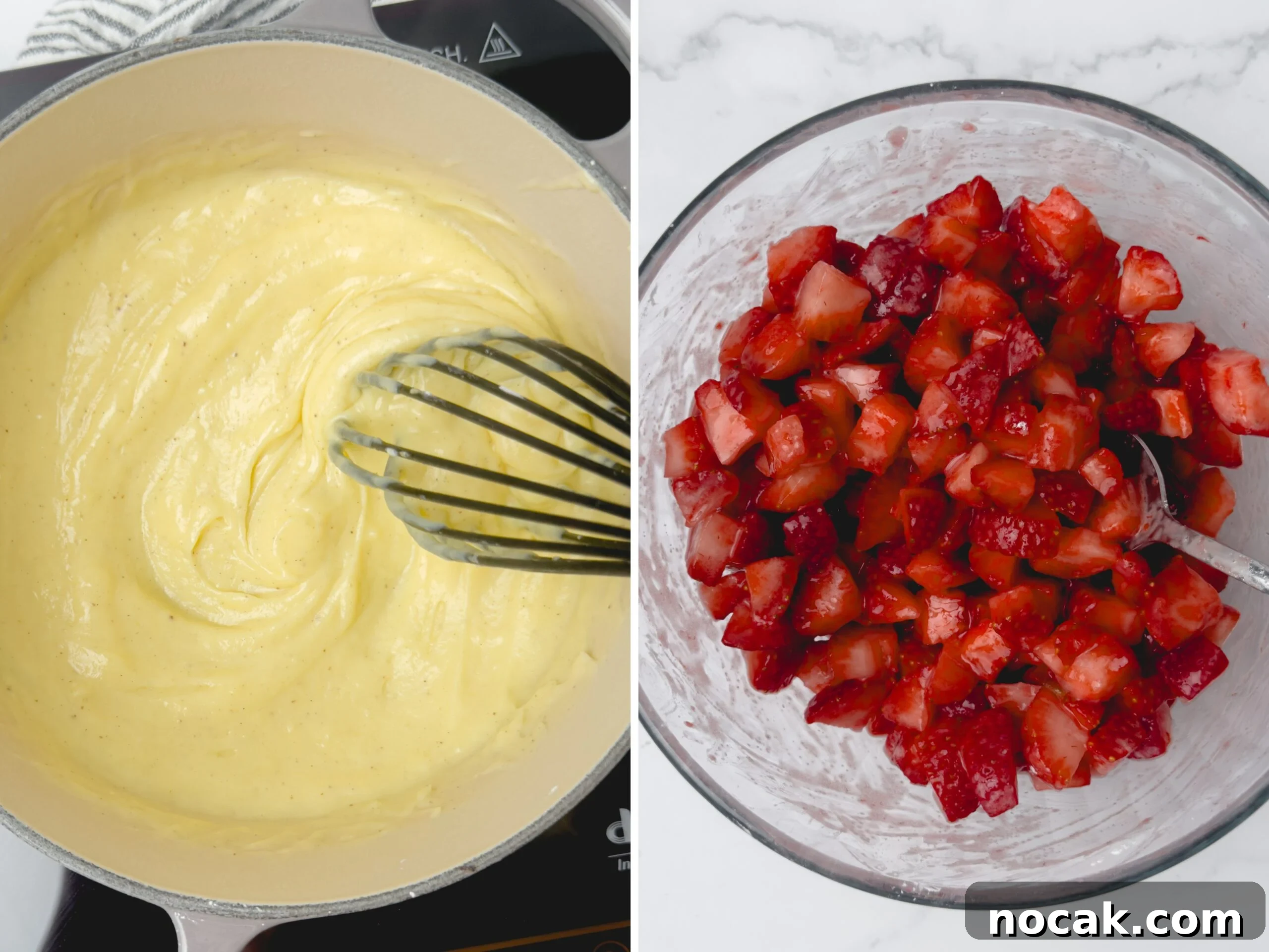 Homemade Strawberry Crumb Bars Recipe 4 Chopped strawberries