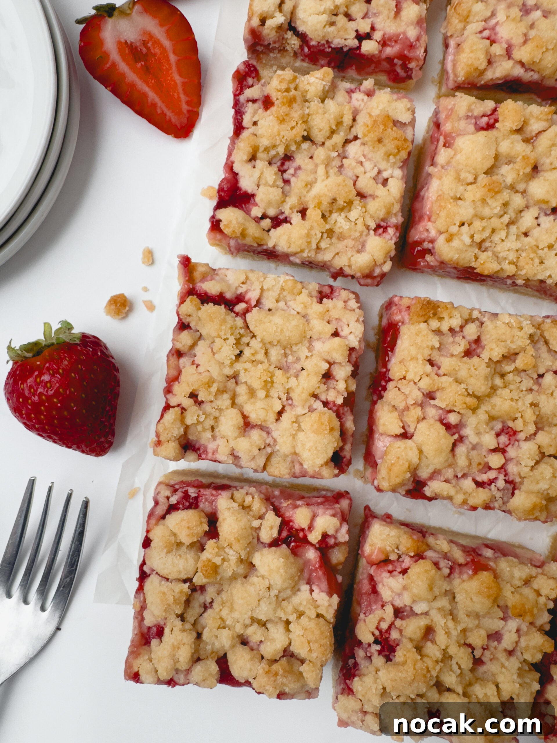 Homemade Strawberry Crumb Bars Recipe 6 Finished strawberry crumb bars