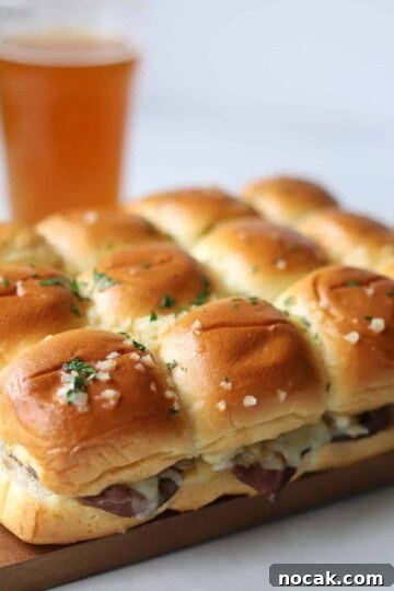 beef sliders with a beer in background