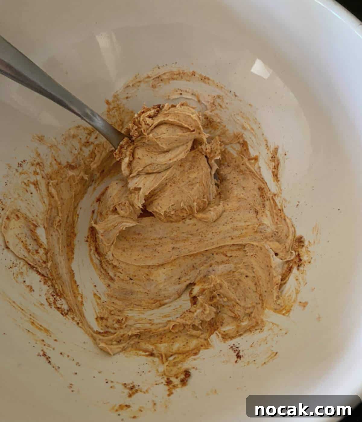Cream cheese spread with spices.