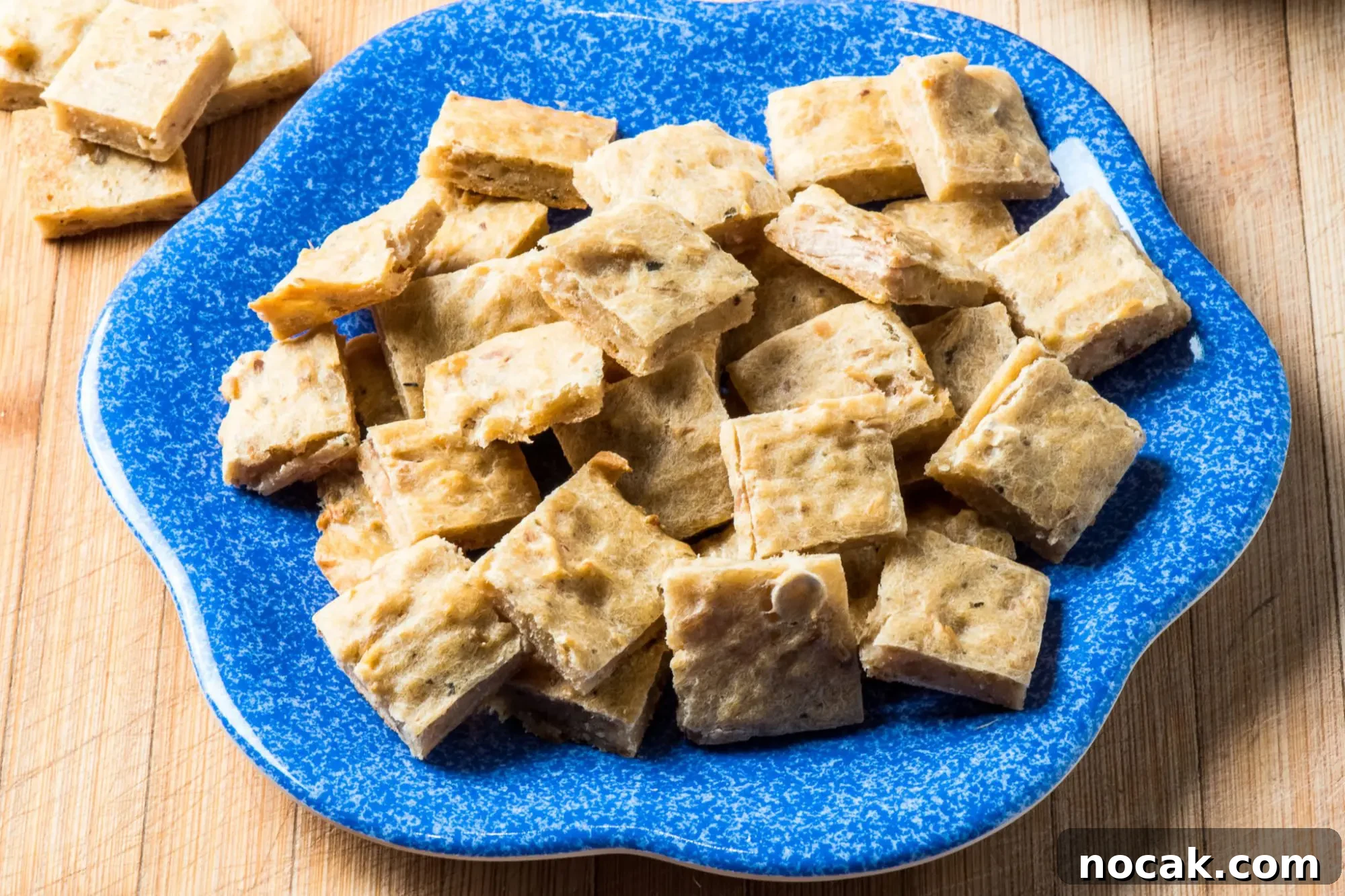 Homemade Salmon & Tuna Dog Treats Your Dog Will Love 9 Closeup plated treats